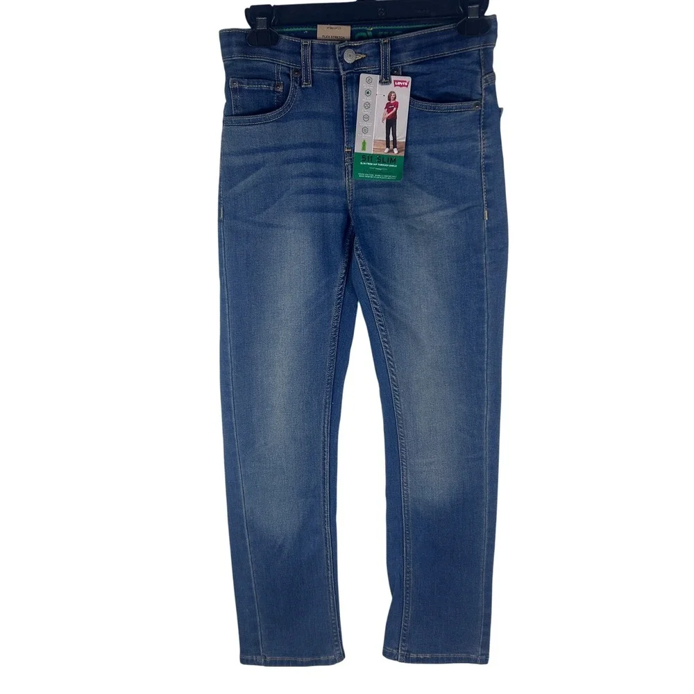Levis 511‎ Slim Boys Jeans Size 12 Reg 26x27 Medium Wash Adjustable Waist NEW